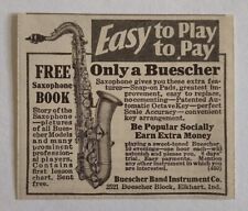 1928 Buescher Saxophone Advertisement Buescher Band Instrument Co. Elkhart, Indi picture
