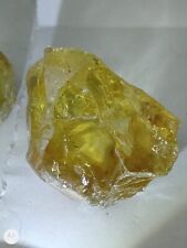 🔥 GENUINE CITRINE RAW RARE BRAZIL 2PC LOT FACET MATERIAL LAPIDARY CABB8NG SAW picture