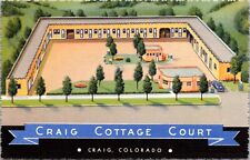 Linen Postcard Craig Cottage Court in Craig, Colorado picture