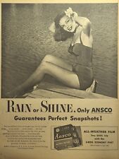 Ansco All-Weather Film Binghamton NY Model Bathing Suit Vintage Print Ad 1952 picture