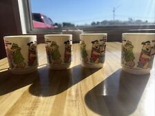 Vintage Flintstones Pebbles Cups Says Made By Peter Pan 1990 Lot Of 4 picture