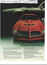 1973 Pontiac Firebird Trans Am & Formula print ad:  