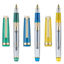 New 3 PCS Jinhao 82 Fountain Pen Mixed Color Acrylic EF/F/M Gold Trim Pen Set picture