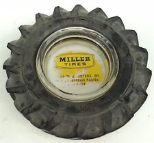 Vintage Miller Tires Rubber & Glass Ashtray  picture