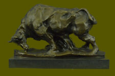 SUPER DEAL Bronze Copper Marble Sculpture Abstract Bull Cow Cattle OX DEAL picture