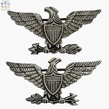 PRE WWII US ARMY COLONEL INSIGNIA WAR 🦅 EAGLES LG BALFOUR LGB STERLING 1-1/2” picture