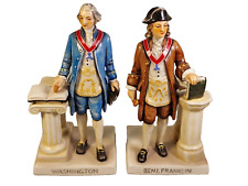 Masonic Brothers/Statesmen Goebel Figurines George Washington, Ben Franklin 1957 picture