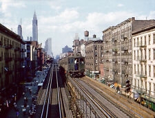 1950s NEW YORK 3rd AVENUE EL Photo  (211-J) picture