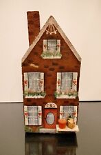 Vintage Handmade Quaint Decorative Brick Folk Art Town House - 1995 picture