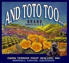 And Toto Too Orange Fruit Crate Label Marshall Canyon California Retro Art Print picture