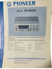 Pioneer SX-2000 Print Ad Sales Brochure Multiplex Receiver Japan MCM picture