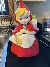 Vintage 1940s Hull Little Red Riding Hood 967 Gold Star Ceramic Cookie Jar picture
