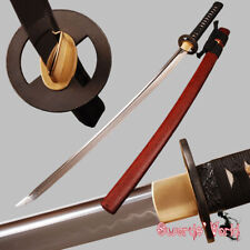 Real Hamon Practise Japanese Katana Sword Samurai Full Tang Clay Tempered Sharp picture