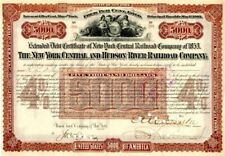 New York Central and Hudson River Railroad Co. Signed by E.V.W. Rossiter - $5,00 picture