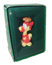HTF NOS Enesco Garfield's Friend Odie Christmas Gift Wrap Ornament Red Bow 1978 picture