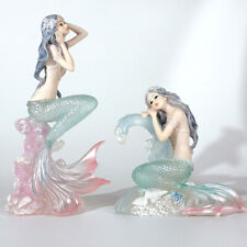 Mermaid Tail Figurines Nautical Beach Home Decor Mediterranean Style Statue Gift picture