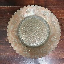 Antique Copper Imprinted Pressed Plate Round Scallop Circle Southwestern Pattern picture