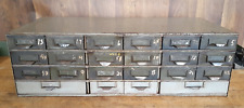 Vintage Lyon 22 Drawer Metal Parts Cabinet 17