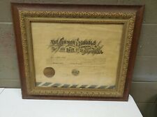 Antique 1908 Common Schools Of Kentucky Diploma In Beautiful Tiger Oak Frame  picture