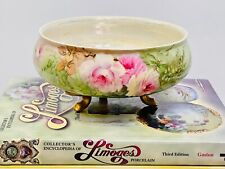 Hand painted Roses Limoges Gold Footed Bowl 1900-1932 picture