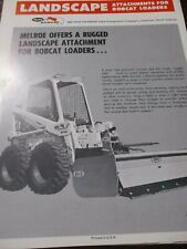 4 Melroe Bobcat Skid-Steer Loaders Attachments Sales Brochures circa 1970's picture