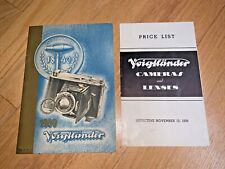 1939 VOIGTLANDER CATALOG & PRICE LIST Lenses / Bessa / Brilliant / Superb /Film  picture