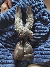 Vintage wood carved Eagle statue vintage. picture