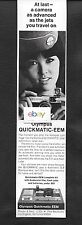 PAN AM 1968 ASIAN FLIGHT ATTENDANT OLYMPUS EEM QUICKMATIC CAMERA JET ADVANCED AD picture