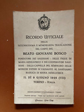 VERY RARE VINTAGE RELICS St.G. Bosco : translation of the Don Bosco body - 1929 picture