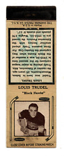 LOUIS TRUDEL matchbook matchcover - 1935-36 DIAMOND HOCKEY CHICAGO BLACK HAWKS picture