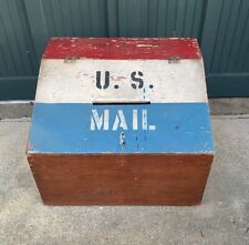 US Mail Post Office Wooden Collection Box Mailbox Vintage Circa 1950’s/60’s USPS picture