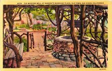 Vintage Postcard- Wishing Well, Ramona's Marriage Place, San Diego,  Early 1900s picture