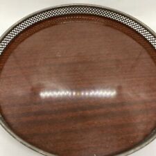 Vintage Silver With  Formica Coated Wood Grain  Plastic Laminate  GHK picture