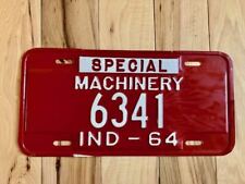 1964 Indiana Special Machinery License Plate picture