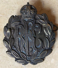 RARE - WW1 BRITISH ROYAL FLYING CORPS PILOT / OFFICERS CAP BADGE c1916 picture