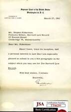 Tom Clark JSA Coa Hand Signed 1961 Supreme Court Letter Autograph picture