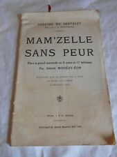 vintage script 1925 Mam'zelle sans peur theatre du chatelet paris picture