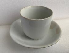 Antique White Meakin Custard Cup and Saucer picture