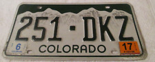 VINTAGE US COLORADO LICENSE PLATE WITH  EXPIRED STICKER 251 DKZ picture