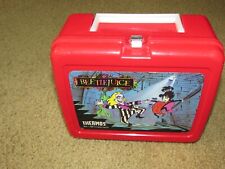 Vintage 1989 Beetlejuice & Lydia Red Thermos Brand Plastic Lunch Box Nice  picture