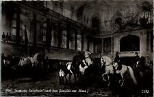 c1920 WIEN SPANISCHE REITSCHULE HORSE RIDING SCHOOL REAL PHOTO POSTCARD 17-7 picture