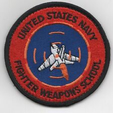  USN NAVY FIGHTER WEAPONS SCHOOL GRADUATE HOOK & LOOP EMBROIDERED JACKET PATCH picture