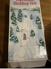 Dept 56 Animated Sledding Hill w/ North Pole Elves REFURBISHED & BEAUTIFUL-READ. picture