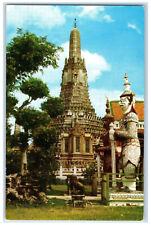 c1950's Scenery of Pagoda of Dawn Thai Decorative Art Dhonburi Thailand Postcard picture