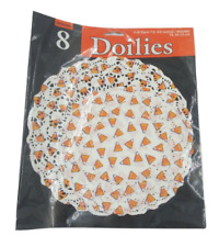 Halloween Candy Corn Paper Doilies Vintage Decoupage Craft picture