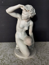 Antique German Hutschenreuther Bisque Porcelain Figurine, Nude, 8