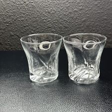 VTG Crystal Clear Cordial Glasses set of 2 Glass Swirl Beautiful Clear Color picture