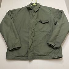 WWII US NAVY DECK Jacket USN Conmar Zip Wool Fleece lined 22x28 Vintage picture