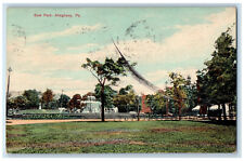 1909 Fountain, Chairs, East Park, Allegheny Pennsylvania PA Posted Postcard picture