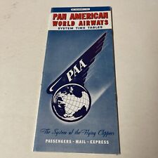 Pan American November 1947 AIRLINE TIMETABLE SCHEDULE Brochure flight Map picture
